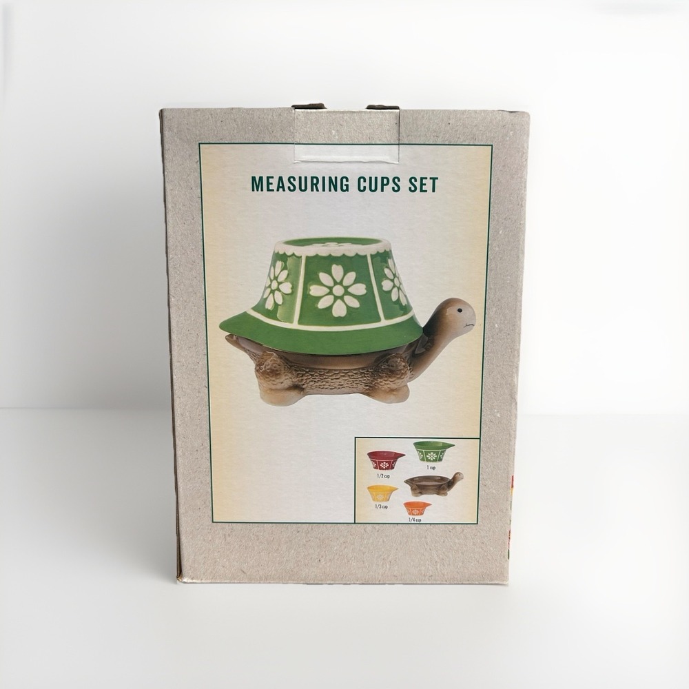 Cracker Barrel Turtle Measuring Cups Set Nesting Ceramic Stacking New In Box! - Picture 4 of 5